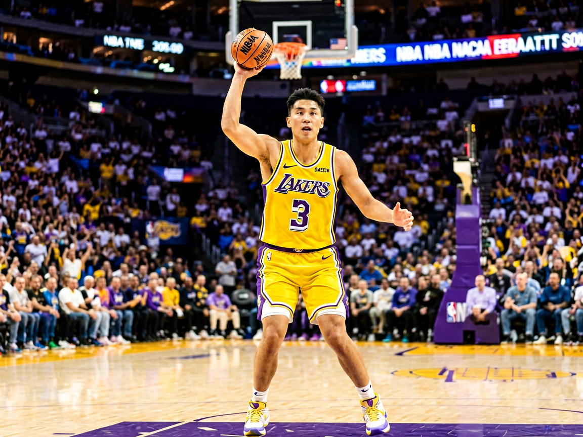 美嘉体育NBA资讯：湖人队比赛现场精彩画面